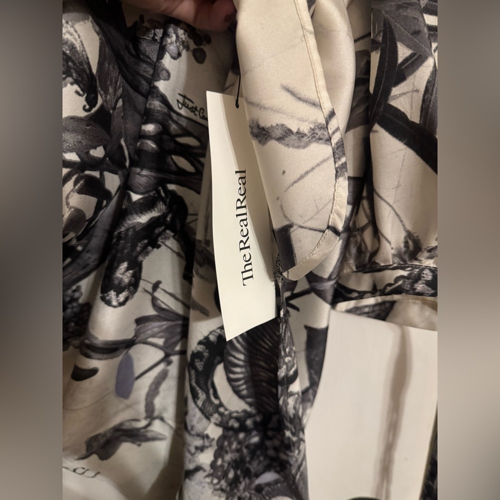 Just Cavalli Printed Silky Tunic Dress | Size XL - Picture 11 of 12